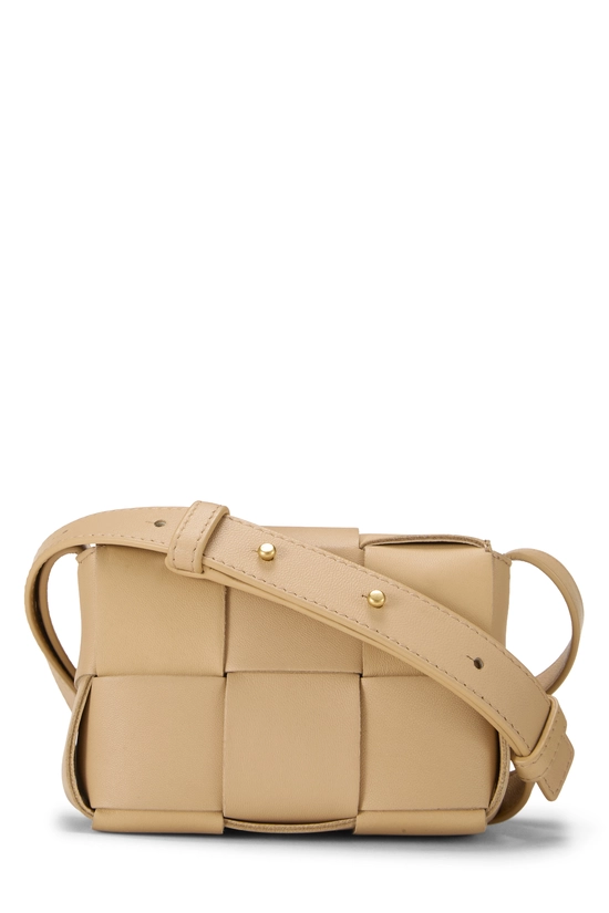 Beige Maxi Intrecciato Candy Cassette Crossbody, , large image number 3