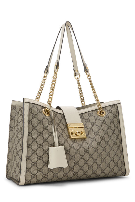 Original GG Supreme Canvas Padlock Tote Medium, , large image number 1