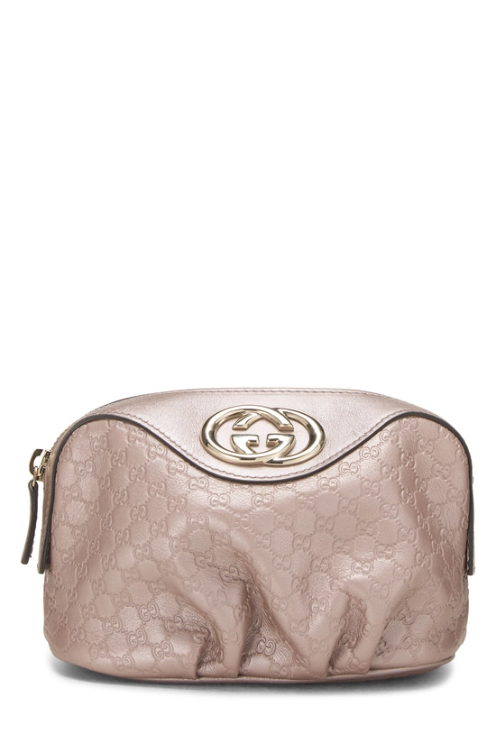 Pink Microguccissima Cosmetic Pouch, , large image number 0