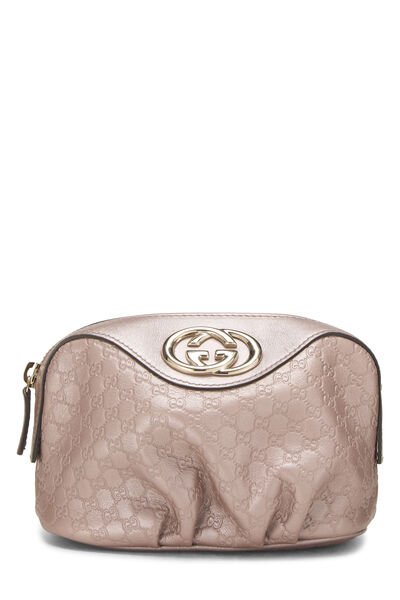 Pink Microguccissima Cosmetic Pouch