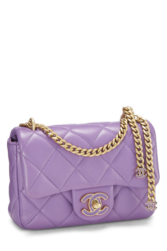 Chanel Quilted Lambskin Mini Top Handle Rectangular Flap