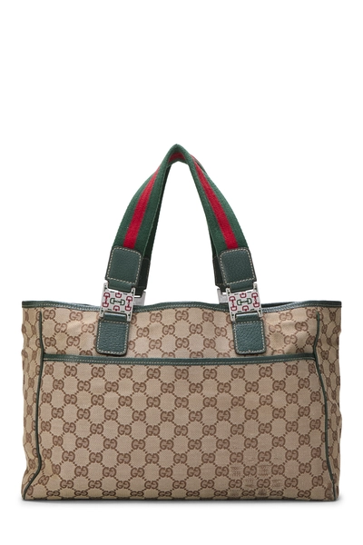 Gucci Green Original GG Canvas Pop Tote Large — photo 2