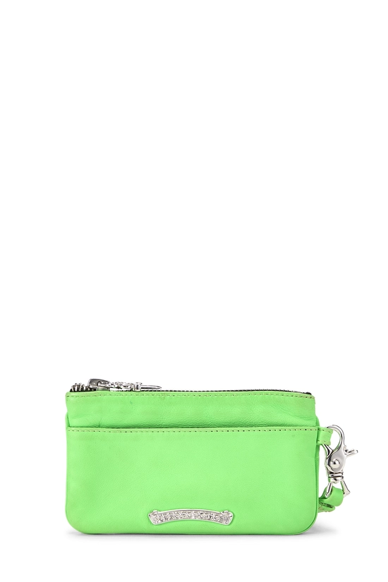 Green Leather Cross Patch Wristlet, , large image number 2