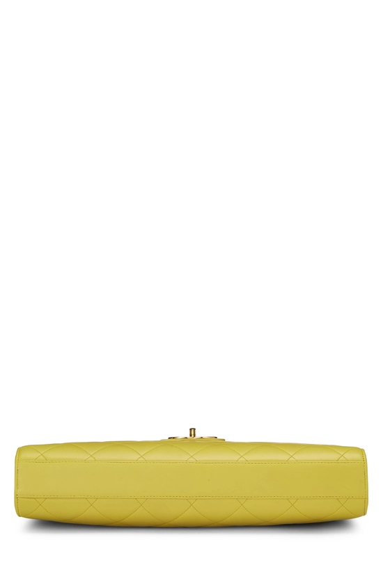 Yellow Quilted Lambskin Briefcase, , large image number 4