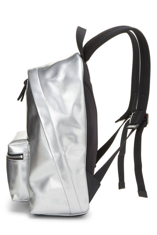 Silver Coated Canvas Backpack, , large image number 2