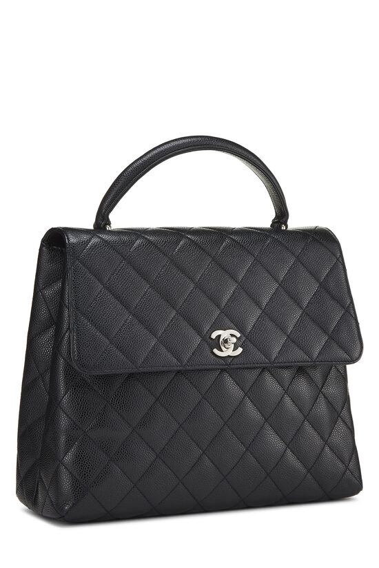 Black Quilted Caviar Kelly Jumbo, , large image number 1
