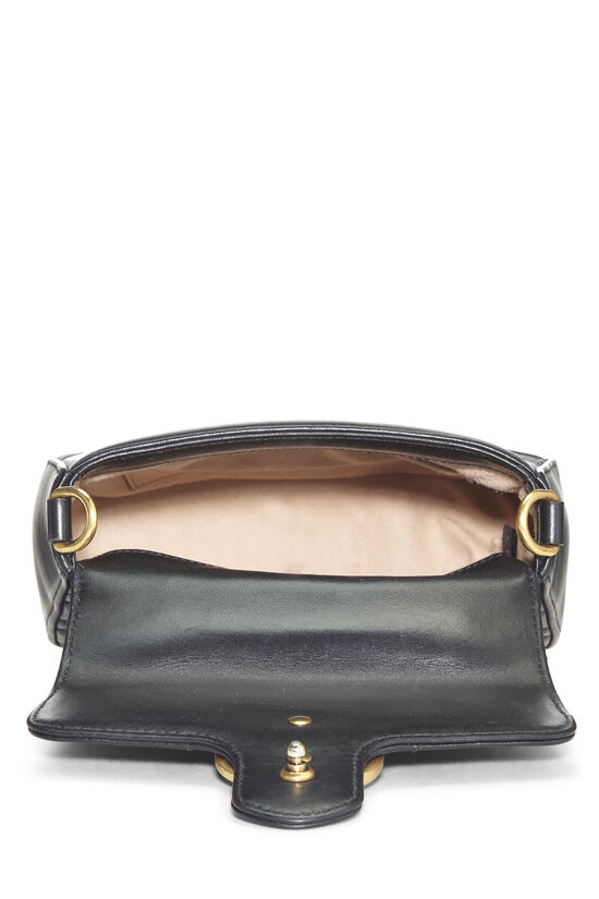 Black Leather Torchon GG Marmont Top Handle Flap Bag Mini, , large image number 5
