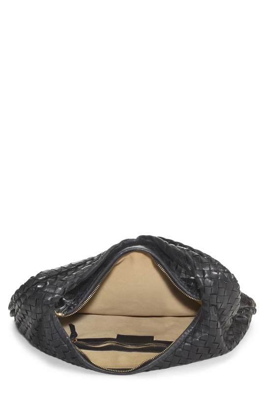 Black Intrecciato Veneta Hobo Medium, , large image number 5