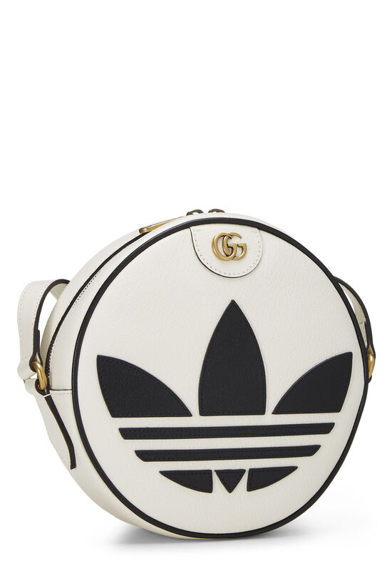 Adidas x Gucci White Leather Ophidia Round Crossbody, , large image number 1