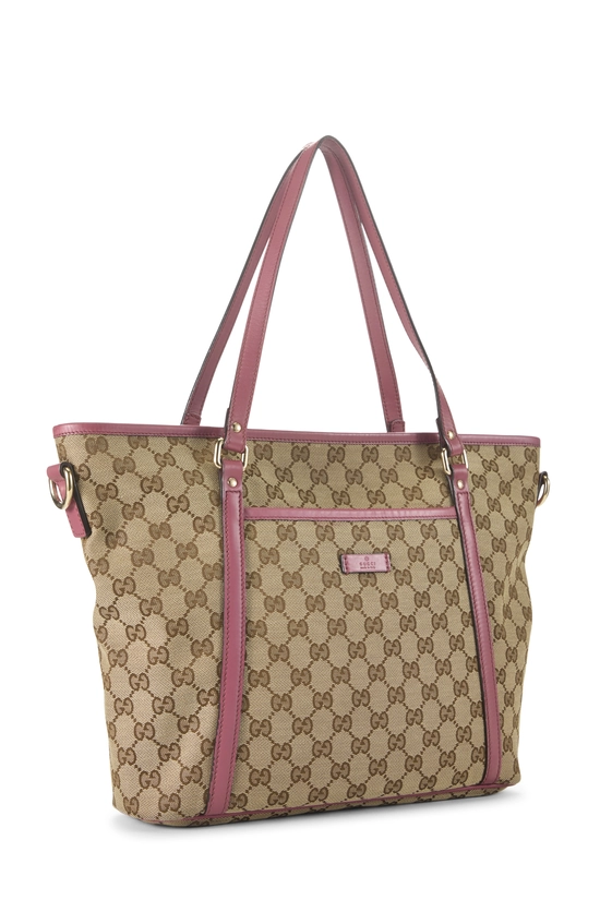 Pink Original GG Canvas Tote, , large image number 1