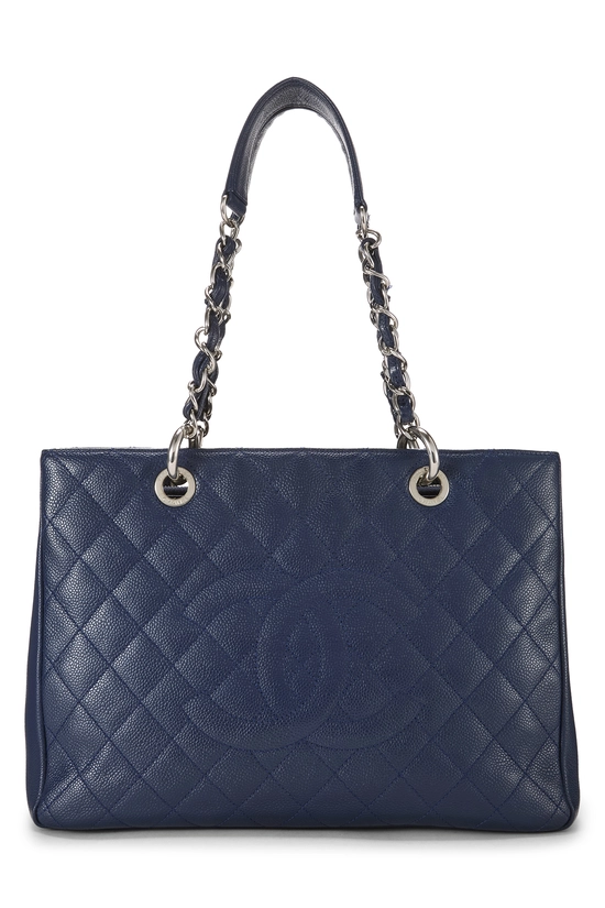 Navy Quilted Caviar Grand Shopping Tote (GST), , large image number 0