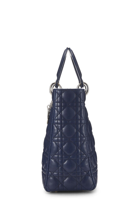 Blue Cannage Quilted Lambskin Lady Dior Large, , large image number 2