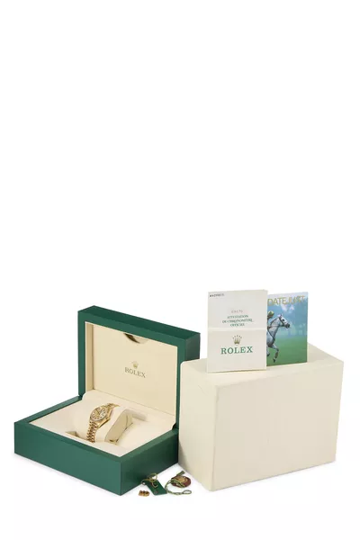 18K Yellow Gold Diamond & Ruby Datejust President 69178 26mm, , large