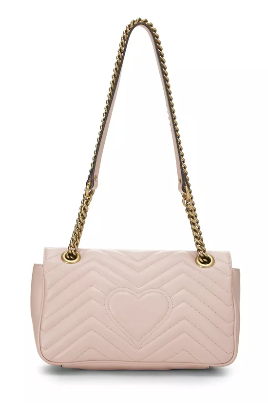 Pink Leather GG Marmont Shoulder Bag Small, , large image number 3