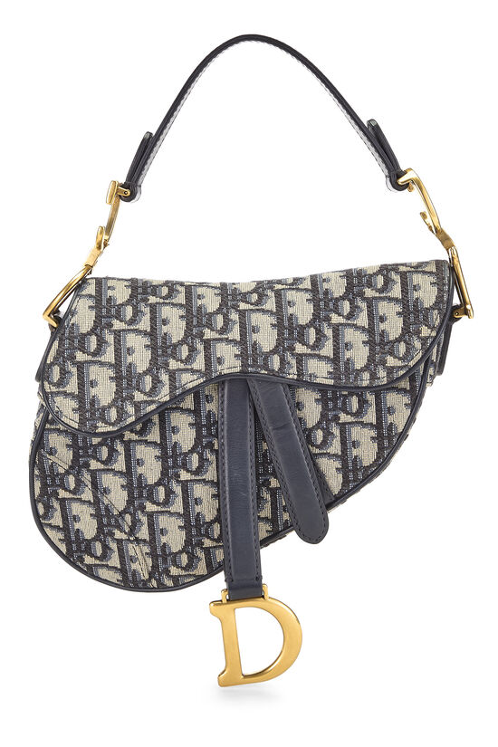 Navy Oblique Jacquard Saddle Mini NM, , large image number 0