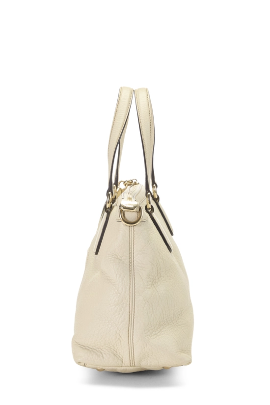 White Leather Soho Top Handle Tote, , large image number 2