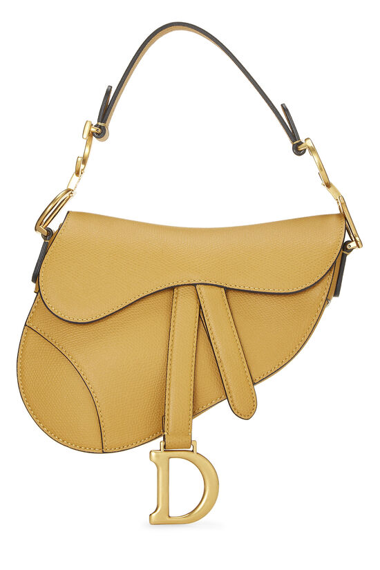 Yellow Leather Saddle Bag Mini, , large image number 0