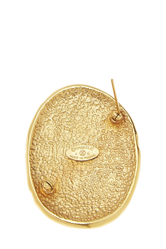 Gold Crown 'CC' Oval Pin, , large image number 3