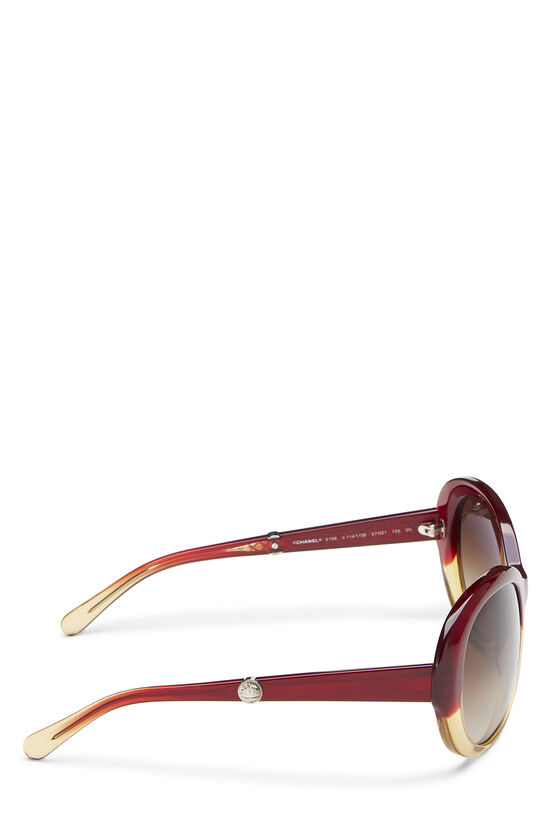 Red Ombré Acetate Sunglasses, , large image number 2