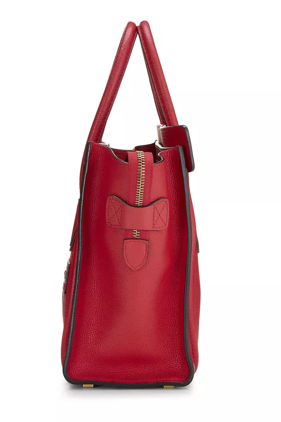 Red Drummed Calfskin Luggage Micro, , large image number 2