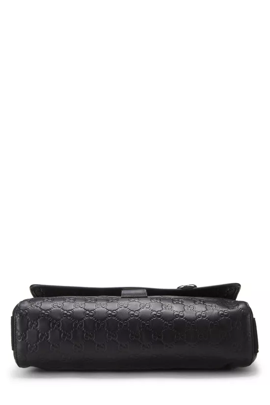 Black Rubberized Buckle Flap Messenger, , large image number 4