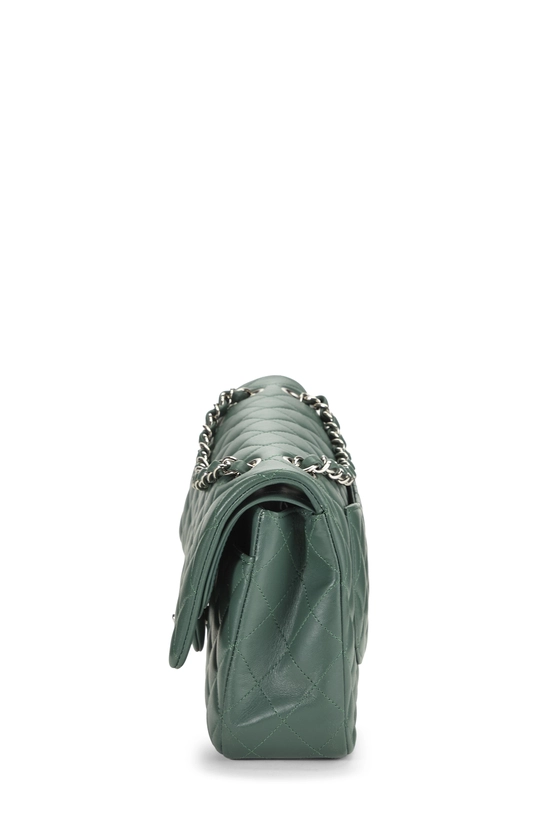 Green Quilted Lambskin Classic Double Flap Medium, , large image number 2