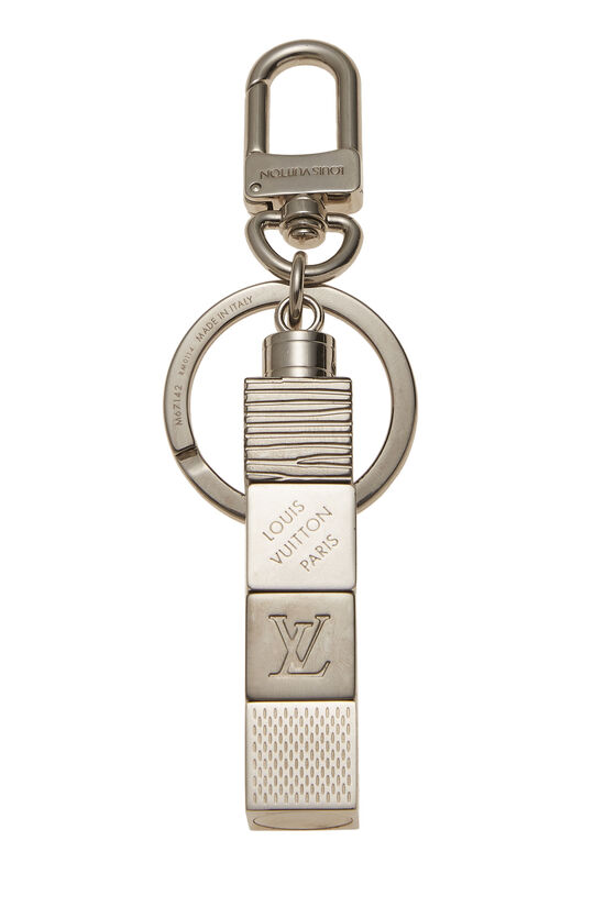 Silver Porte Cles Cube Keychain, , large image number 1