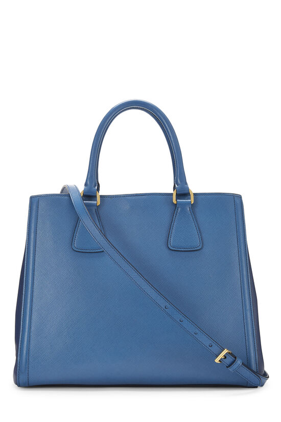 Blue Bi-Color Saffiano Handbag Small, , large image number 3