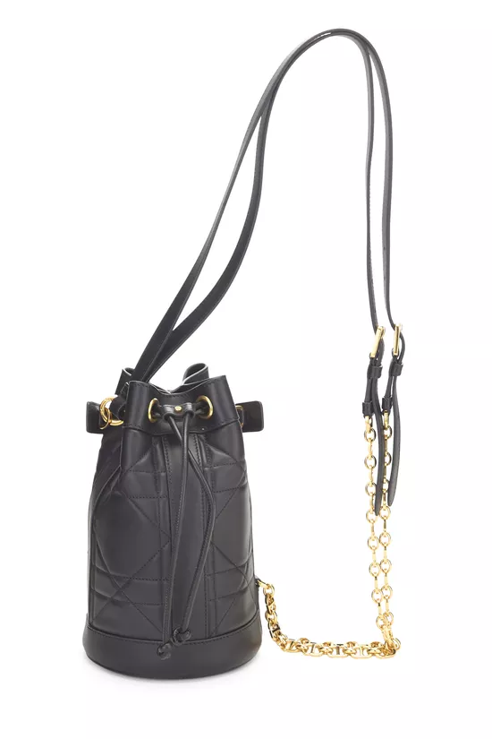 Black Cannage Calfskin Bucket Backpack, , large image number 2