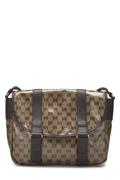 Original GG Crystal Canvas Buckle Flap Messenger