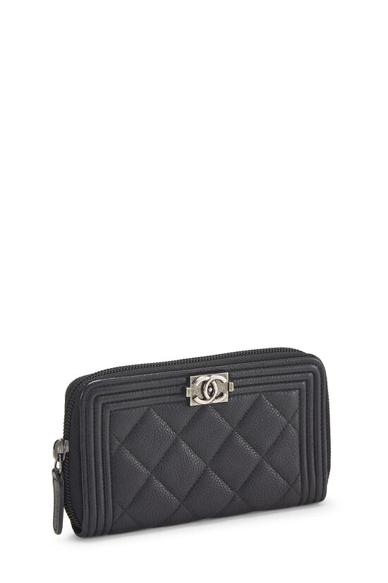 Black Quilted Caviar Boy Wallet Small, , large image number 2