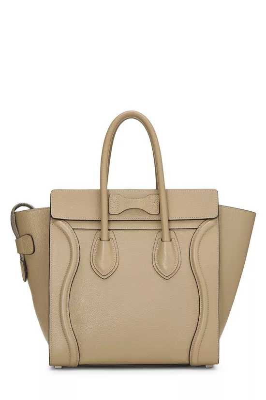 Beige Drummed Calfskin Luggage Micro, , large image number 3