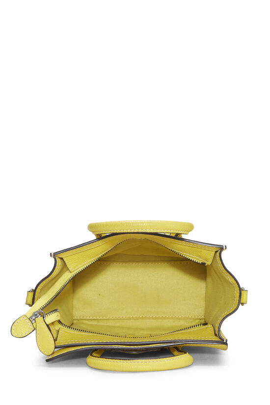 Yellow Drummed Calfskin Luggage Nano, , large image number 5
