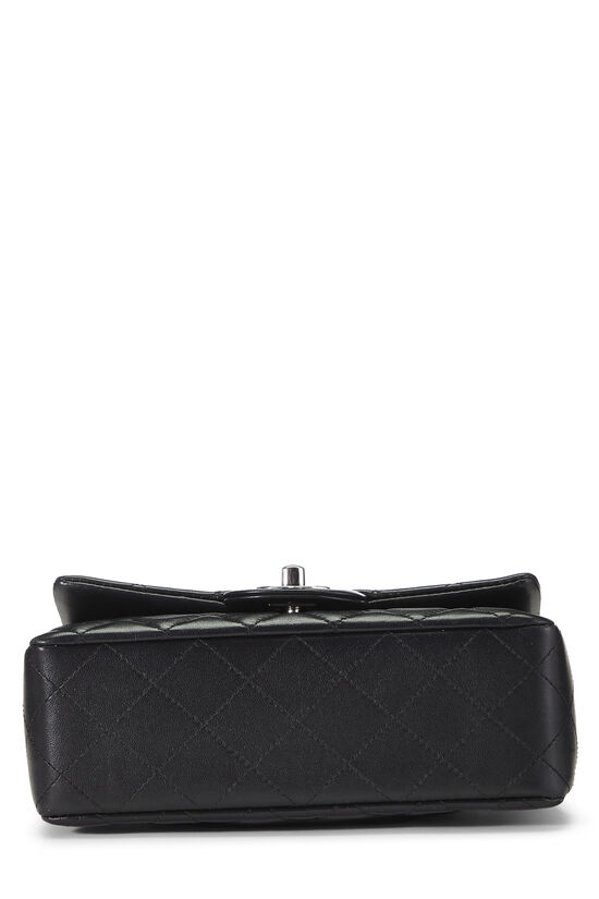 Black Quilted Lambskin Rectangular Flap Mini, , large image number 4