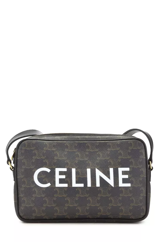 Brown Coated Canvas Triomphe Messenger Medium, , large image number 0