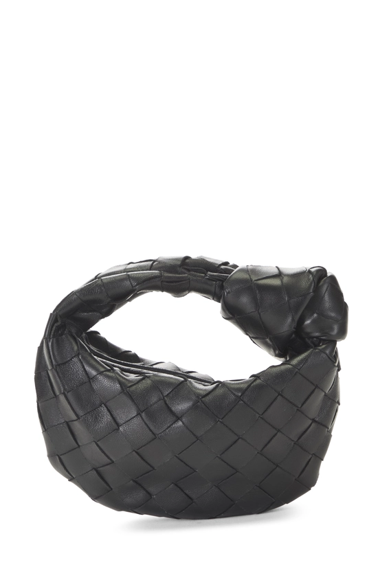 Black Intrecciato Leather Candy Jodie, , large image number 3