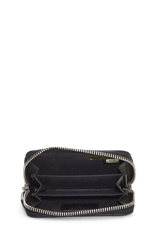 Black Calfskin Diamond 'CC' Card Holder, , large image number 3