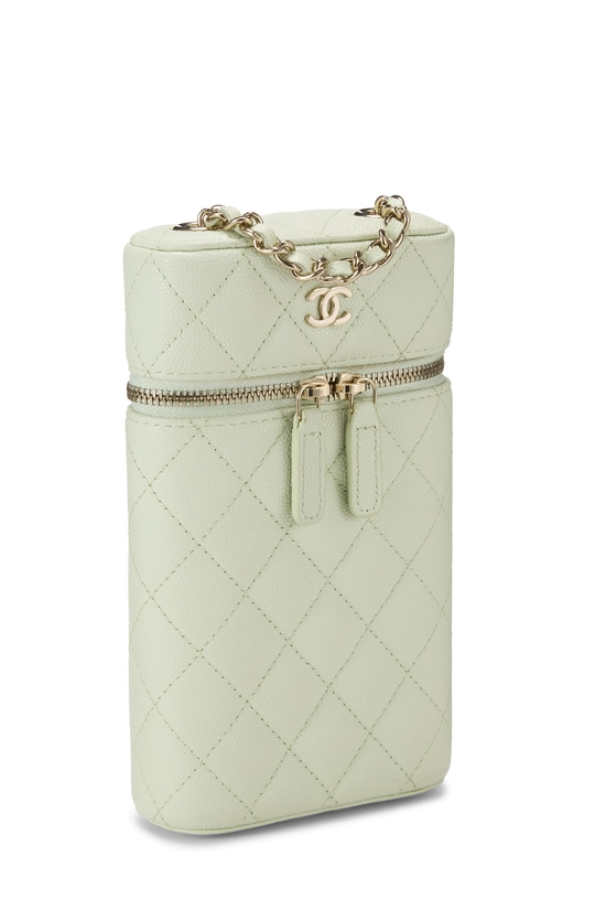 Green Caviar Leather Phone Holder, , large image number 1