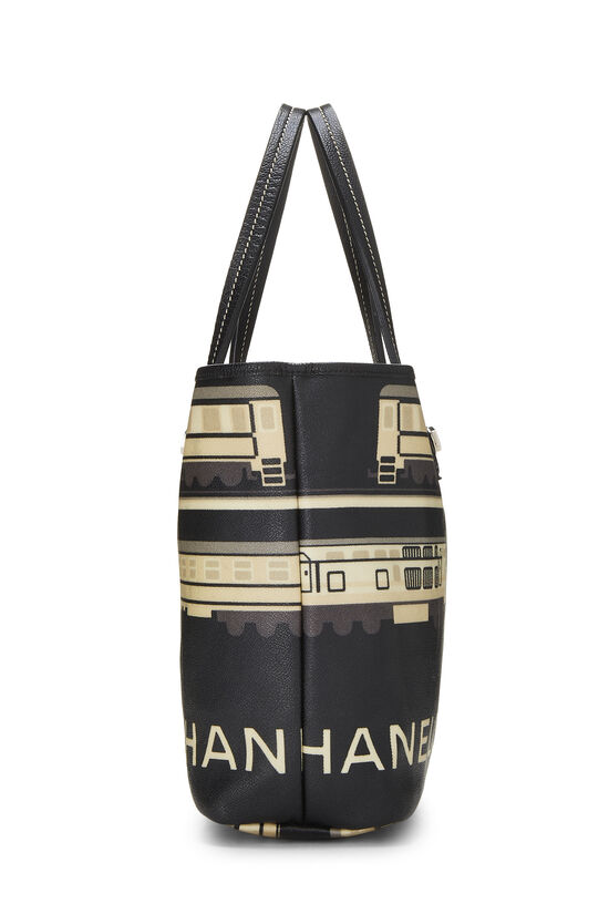 Black & Multicolored Coated Canvas Le Train Tote, , large image number 2