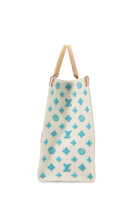 Beige Monogram Jacquard Okinawa On The Go GM, , large image number 2