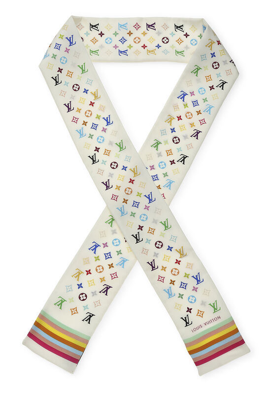 Takashi Murakami x Louis Vuitton White Monogram Multicolore Cotton Bandeau, , large image number 0