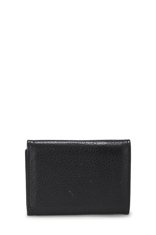 Black Vitello Daino Compact Wallet, , large image number 2