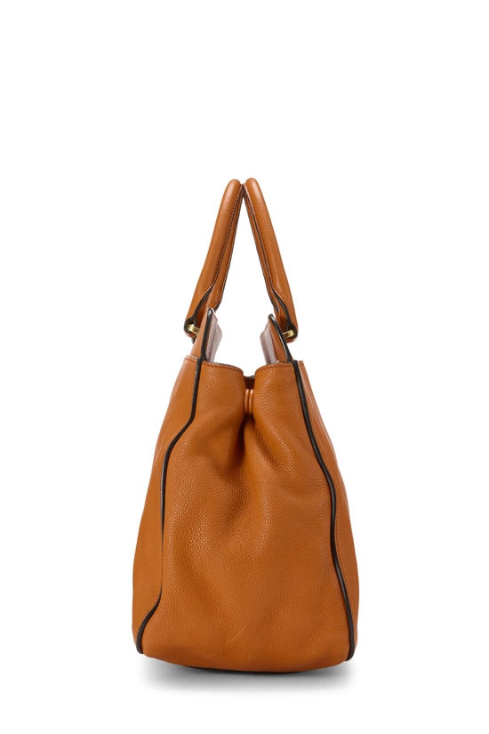 Orange Vitello Daino Convertible Handbag, , large image number 2