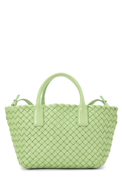 Bottega Veneta Green Intrecciato Cabat Tote Mini