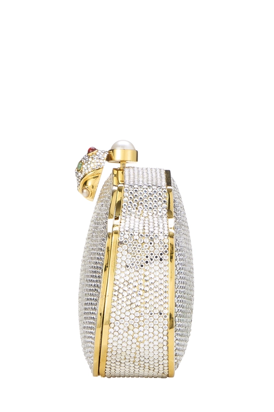 Gold & Crystal Embellished Minaudi&egrave;re, , large image number 2