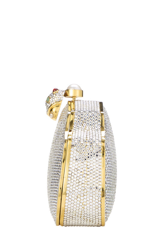 Gold & Crystal Embellished Minaudi&egrave;re, , large image number 2