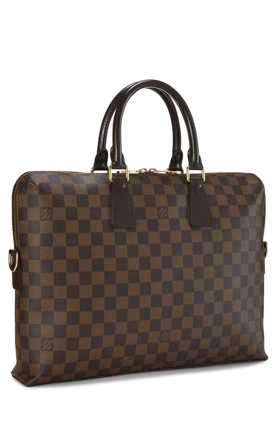 Brown Damier Ebene Porte Documents Jour, , large image number 1