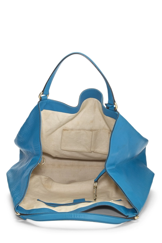 Blue Leather Soho Convertible Shoulder Bag, , large image number 5