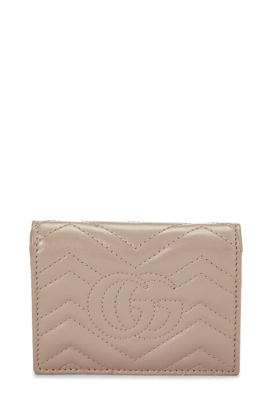 Pink Leather GG Marmont Compact Wallet, , large image number 2