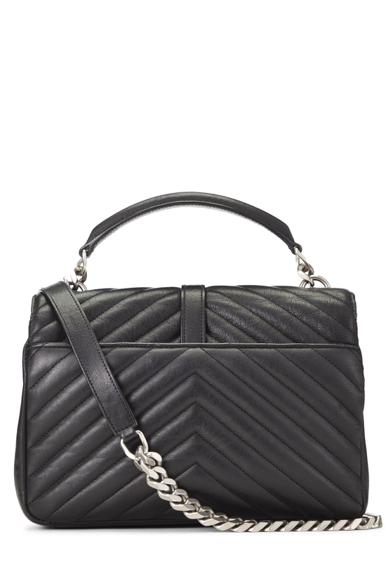 Black Chevron Leather Embellished College Medium, , large image number 3